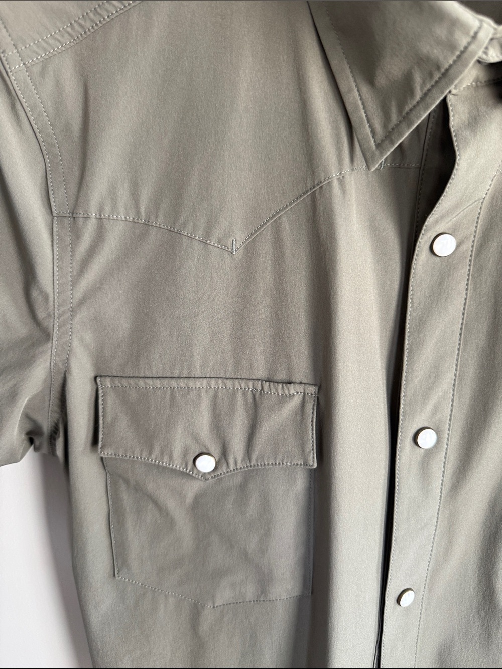 Sendero Olive Green Snap-Front Shirt - Picture 4 of 7